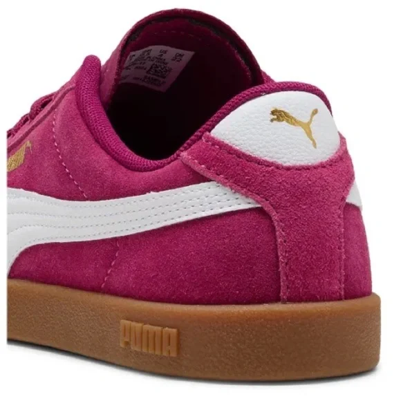 Puma Club II Trainers Sneakers Women’s Size 10 Berry/White/Gold NEW! - Picture 6 of 15